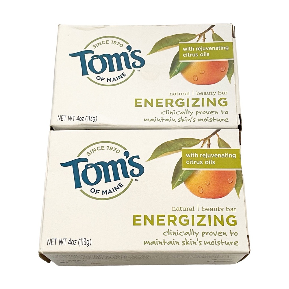 Toms Citrus‎ Energizing Bar Soap Shower Wash Cleaner 2 Boxes NEW
